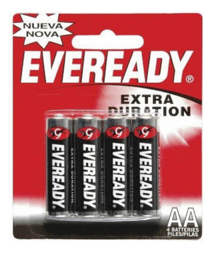 Pila Zinc Carbón Aa Eveready C/4 Pzas 