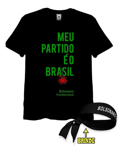 Camisa Camiseta Full 3d + Bandana Bolsonaro Meu Partido 2022
