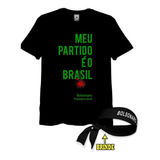 Camisa Camiseta Full 3d + Bandana Bolsonaro Meu Partido 2022