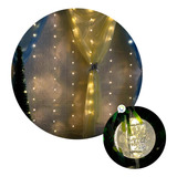 Cortina Esferas Navidad 2.8 X 1.9 M 120 Led Cristal 1815a