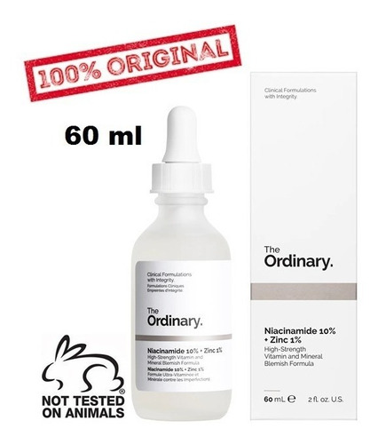 The Ordinary - Niacinamida 10% + Zinc - Contenido 60 Ml