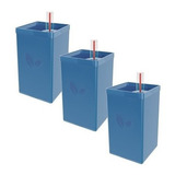 3 Vasos Auto Irrigável Cult Azul Com Medidor De Nível