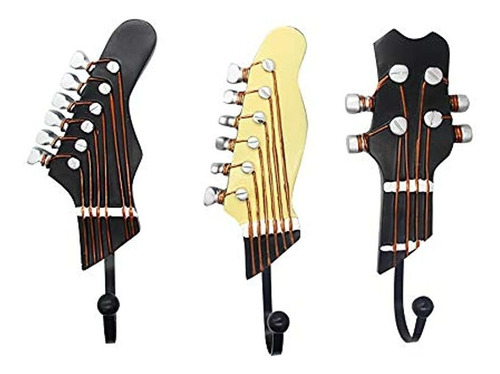 Ganchos Decorativos En Forma De Guitarra Para Colgar Ropa