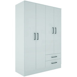 Placard Ropero 4 Puertas 2 Cajones Wengue Mogno Blanco Roble