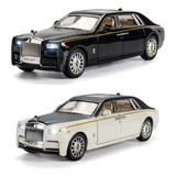 New Rolls Royce Phantom Blanco Y Negro 2 Peças Miniatura