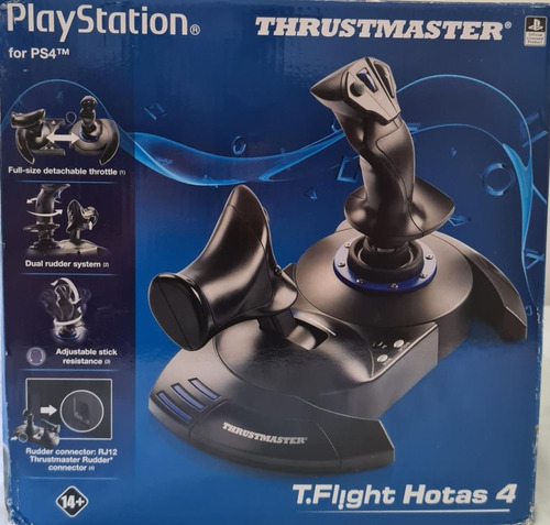 Joystick Thrustmaster T.flight Hotas 4 Preto Com Azul