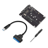 . Adaptador M.2 Ngff O Msata A 3.0, Disco Duro Usb 3.0 A 2.5