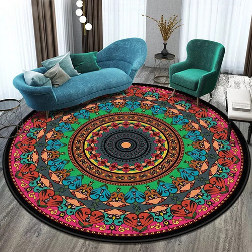 Alfombra Mandala Vintage, Alfombra Para El Hogar, 140 X 140