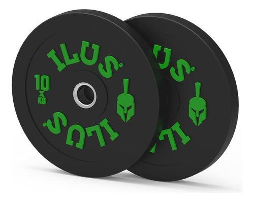 Par Discos Training Bumpers 10kg Ilus Usado Excelente Estado