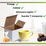 100 Cajas Taza De Carton Microcorrugado Blancas 10x10x10cms