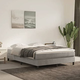 Marco De Cama Con Somier Gris Claro 53.9  X 74.8  Terciopelo