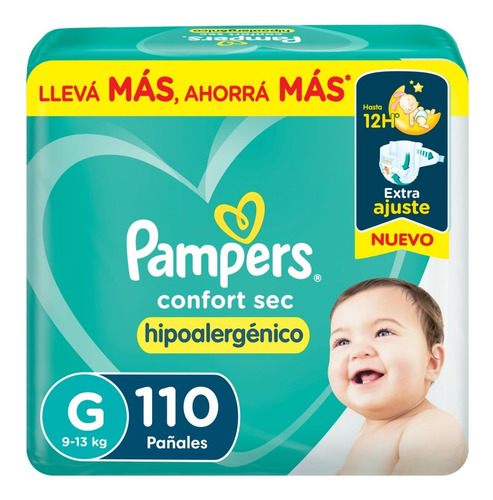Pampers Confort Sec Plus G / Xg / Xxg Mes Consumo