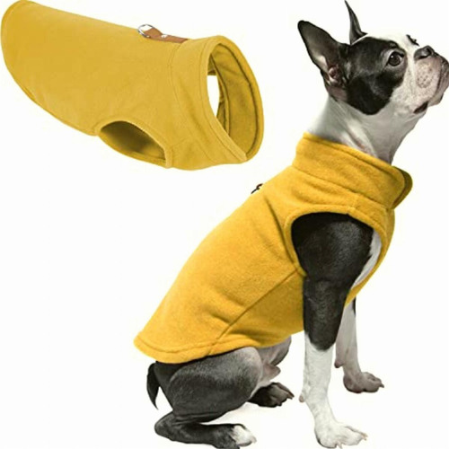 Gooby 72106 Chaqueta De Forro Polar Con Anillo De Correa Color Miel Mostaza (honey Mustard)