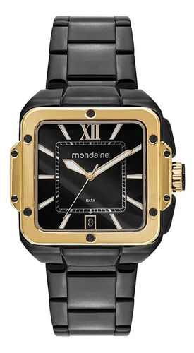 Relógio Quadrado Mondaine Masculino Original Elegante Casual