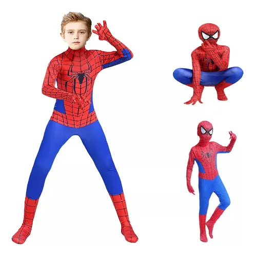 Disfraz Spider Man Niño Hombre Araña Traje Hero Cosplay Ropa