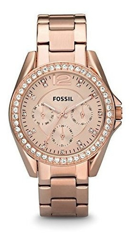 Reloj De La Mujer Es2811 Fósiles Riley Rose Gold-tone De Ac