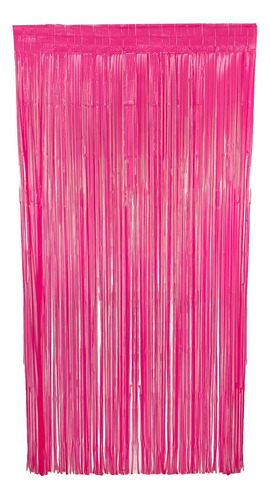 Cortina Fitas Metalizadas Pink Neon - 1x2 Metros
