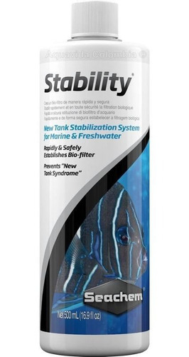 Cultivo De Bacterias Para Acuarios Stability 500ml Seachem