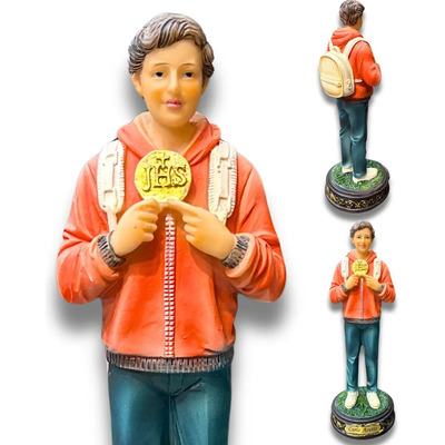 Escultura Imagem Carlo Acutis 15cm Resina Importada Italiana | MercadoLivre