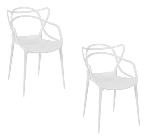 Kit 2 Cadeiras Allegra 100% Polipropileno - Várias Cores 