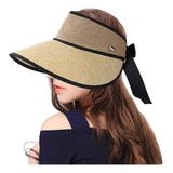 Sombrero Mujer Visera Dama Protección Uv Gorra Para La Playa