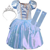 Vestido Festa Infantil Luxo Azul