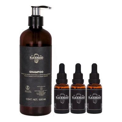 Minoxidil Al 10% Blackbeard Tónico Y Shampo Anticaída 4 Pzas | Meses sin interés