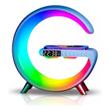 Smart Station Luminária Caixa De Som +carregador Rgb Indução