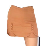 Short Saia Feminino Nuvem Detalhes Botão Luxo Premium