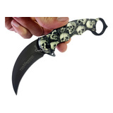 Navaja Kerambit Calavera Cuchillo Táctico Skull Semi Auto