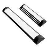 Kit 4 Luminaria Led Linear 60cm 20w Preto Tubular Sobrepor