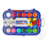 Estojo De Aquarela Pastilha 24 Cores Giotto Mini + Pincel