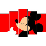 Cuadro Decorativo 5 Piezas Mickey Mouse Disney Caricatura 