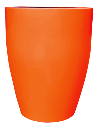 Maceta Fibra De Vidrio Bullet Ext Grande Color Naranja Plus