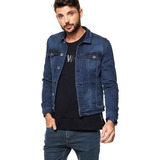 Campera Jean Hombre Azul Talles S Al Xxl Gastada Denim