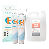 Kit 6 Cajas De Tintura Nov Native + Oxidante Nov X 1900ml