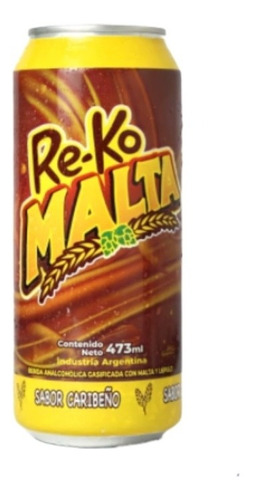 Reko-malta Sabor Caribeño Gasificada De 473ml Pack 12u