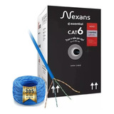 Caixa Bobina Cabo De Rede Cat6 Nexans 305m Rj45 Gigabit Azul