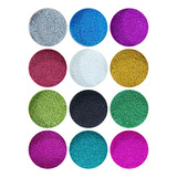 Glitter Caviar Decoración De Uñas X12 Tarritos
