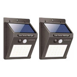 2x Foco Led Solar Sensor Movimiento Exterior Farol