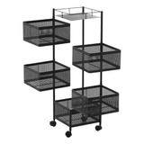 Carrito Organizador 4 Niveles Ruedas Baño Cocina Multiuso