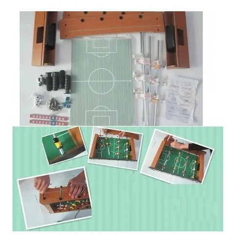 Futbolín Futbolito Madera Portable De Mesa Juego Fútbol Niño