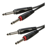 Cable Audio 2 Plug A 2 Plug Mono 3 Metros Roxtone Racc100l3
