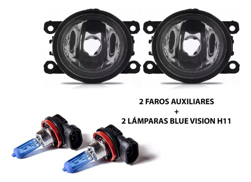 Kit Faros + Lamparas Blue Vision Peugeot 607 2002 2003 2004 Foto 2