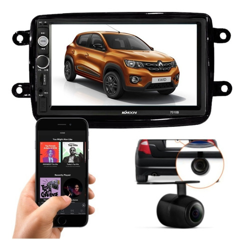 Central Multimidia Bt Renault Kwid + Moldura 2 Din + Brinde