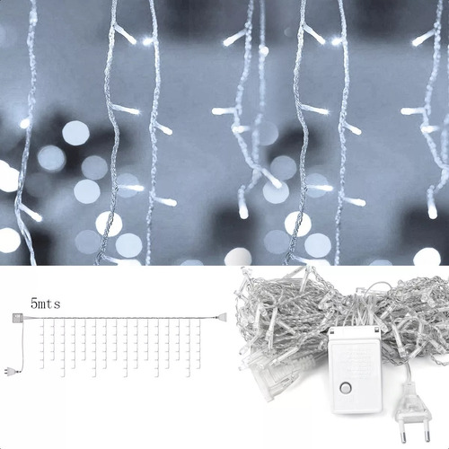 Juego Luces Navidad Cascada 200 Led Cubre 5 Metros Boda
