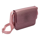 Bolsa Melissa Close Bag Feminina Rosa Acambamento Dos Ferragens Níquel Desenho Do Tecido Liso