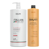 Shampoo Lavatório Itallian Color 2,5l  Shampoo 1l Trivitt