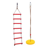 2x Juguete De Niños Columpio Con Cuerda Escalada Árbol