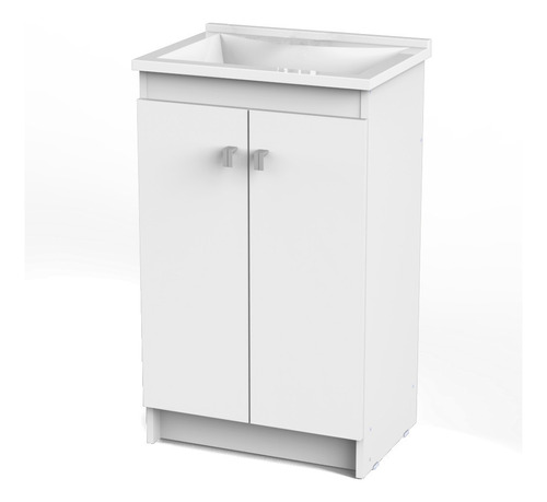 Vanitory 48x36 Bacha Recta Mármol Sintético Mueble Baño